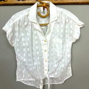 Anthropologie Pilcro tie front top